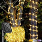 Solar String Fairy Lights Outdoor Waterproof 8 Modes Twinkle Rope Strip Light Garland Lamp for Patio Garden Lawn Tree Yard Fence