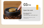 Manual Vacuum Sealed Coffee Jar High Borosilicate Glass Moisture Proof Tea Storage Container for Kitchen Coffee
