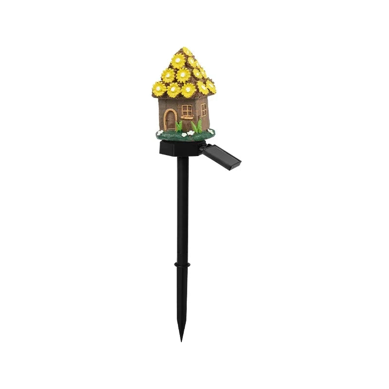 Solar Powered Fairy House Lawn Lamp Solar Led Light Outdoor Garden Decoration Lamp Waterproof Solar Lights