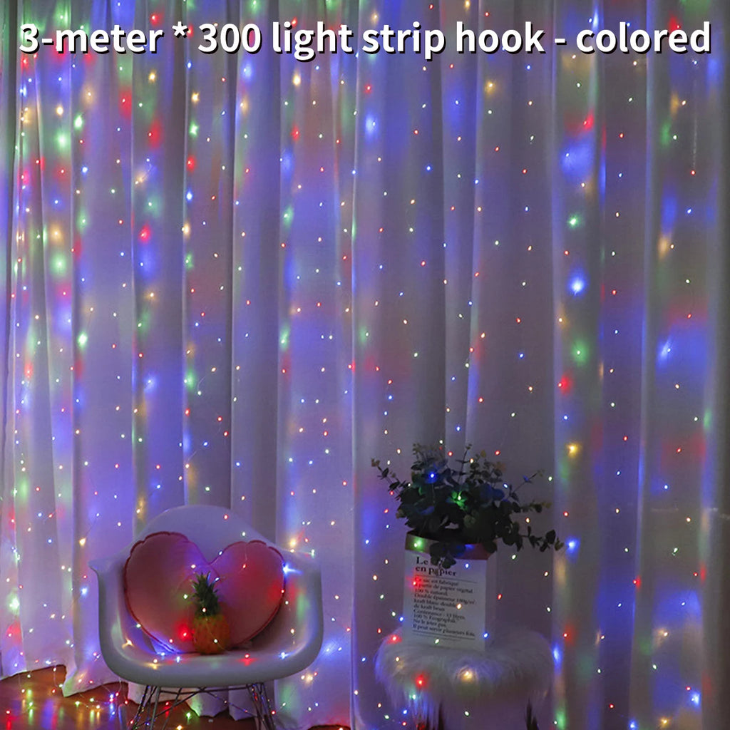 Led Fairy String Curtain Lights 8 Modes Remote USB Valentine's Day Decoration Home Festival New Year Lights with Remote Control Curtain Light String 8 Lighting Modes, Fairy Lights, Copper Wire Lights, Christmas Party, Wedding
