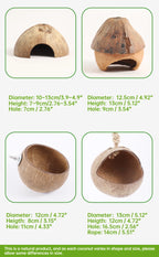 Hamster House Bite-resistant Natural Small Pet Coconut Cages Guinea-pig Hamster Hideout House Toy Wooden House Pet Supplies