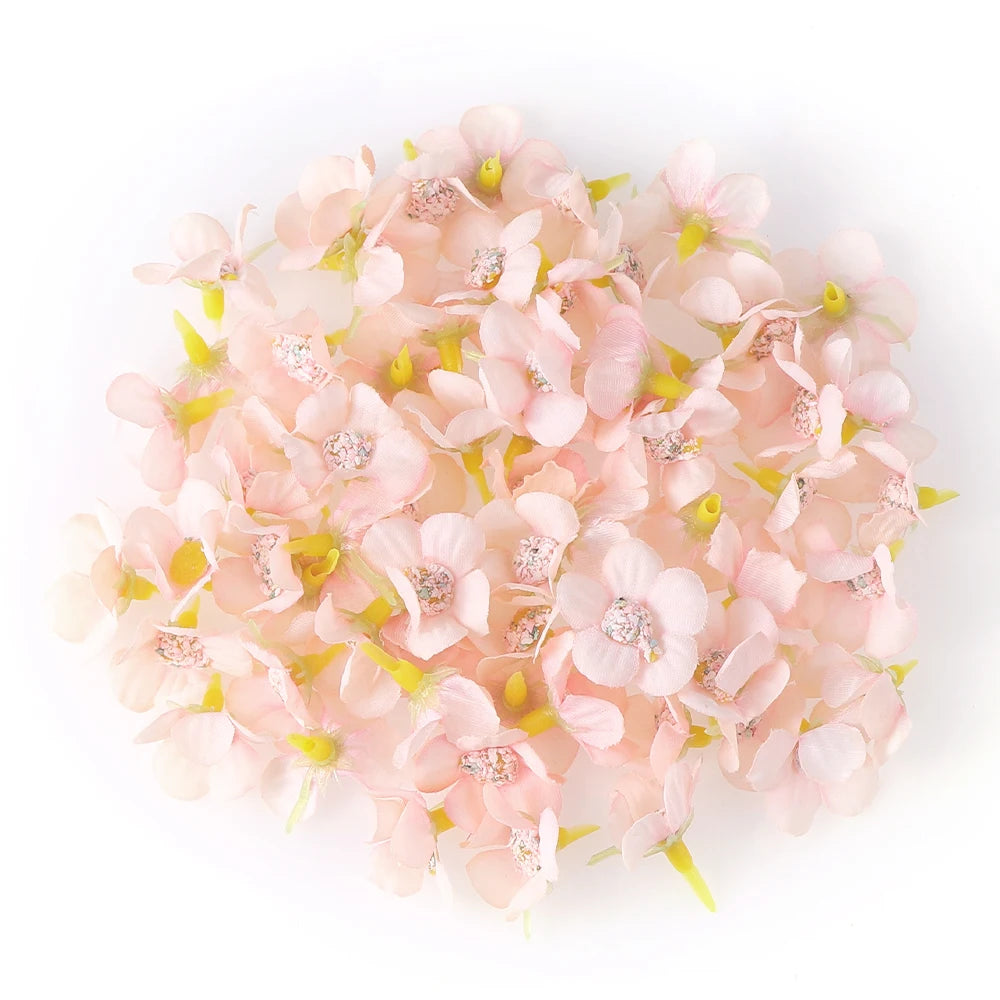 50PCs Mini Artificial Rose Flowers Heads Silk Fake Flowers for Home Dceor Wedding Decoration Craft Wreath Gifts Accessories