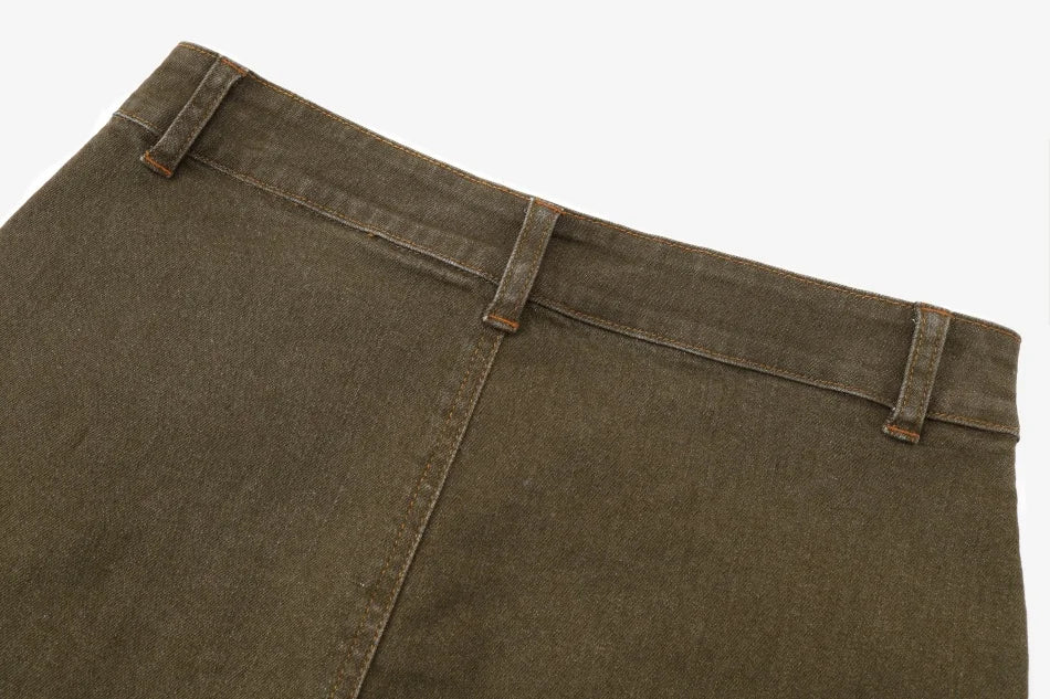 AS SS26  stretch denim skirt fashion lady wear elastic fabric ( waist expands about 2-3cm)