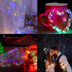 Led Fairy String Curtain Lights 8 Modes Remote USB Valentine's Day Decoration Home Festival New Year Lights with Remote Control Curtain Light String 8 Lighting Modes, Fairy Lights, Copper Wire Lights, Christmas Party, Wedding