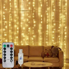 Remote Control Fairy Lights 3 4 6 Meters USB LED Curtain String Lights for Christmas Home Bedroom Decoration Festive Party