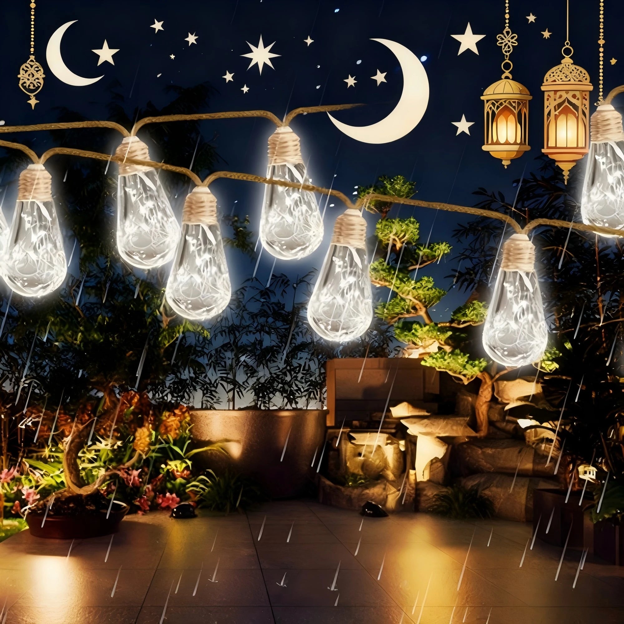 New Arrival! Solar Fairy Lights with 25/15/10 Unbreakable Clear Bulbs - IP44 Waterproof & 8 Modes for Outdoor Bliss!