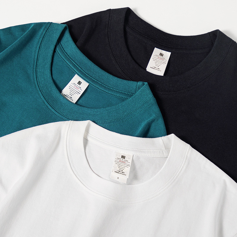 Bornladies Summer 100% Cotton Women's T-shirt Bottoming Basic Fashionable Solid Lady Short Sleeve Loose Tops Shirts 230g/㎡ Tops