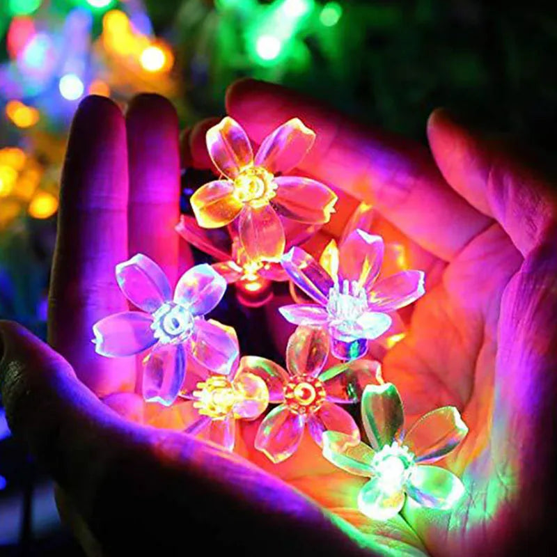 Flower Fairy Lights Battery Operated String Lights Waterproof 10/20/40/80 LED Cherry Blossom Lights For Patry Wedding Decor