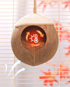 Hamster House Bite-resistant Natural Small Pet Coconut Cages Guinea-pig Hamster Hideout House Toy Wooden House Pet Supplies
