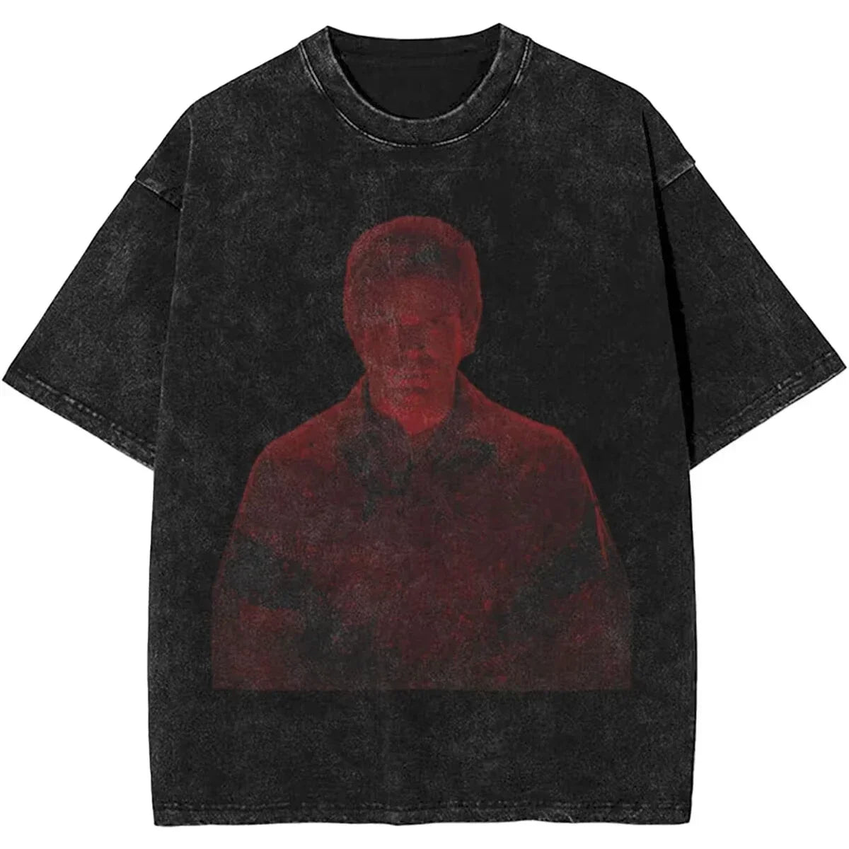 New Dexter Morgan Edition Middle Finger Retro Trendy Vintage Washed T-Shirt Summer Y2K Tops Cotton Men Women Tees Short Sleeve