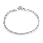 925 Sterling Silver 16-23cm 3mm Snake Chain Bracelet For Women Men Fashion Wedding Engagement Party Jewelry Gifts