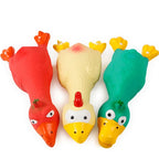 Bite Resistant Squeaky Dog Rubber Toy Latex Chew Toy in Animal Shapes for Puppy Sound Making Pet Supplies for Dogs