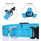 Reflective Pet Collar Adjustable Nylon Collar For Dogs Cats Anti Slip Anti Choke Pet Walking Collar Durable Pet Accessories