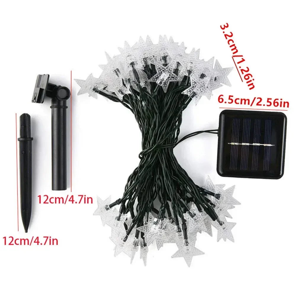 LED Solar Powered Fairy Lights Outdoor Solar Star String Lights For Christmas Patio Garden Yard Porch Wedding Birthday Decor
