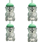 New 500ML Cartoon Bear shaped Coffee Cup Cute Bear Cup Straw Transparent Creative Milk Coffee Water Cup