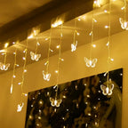 Butterfly Shape LED Curtain Fairy String Lights USB Powered With 8 Flashing Modes Perfect For Wedding, Party & Holiday Decor