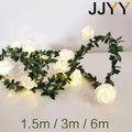 JJYY 1.5M/3M/6M Rose Fairy String Lights,Rose Flower Indoor Fairy Lights Valentine's Day Wedding Decorations, Battery Powered