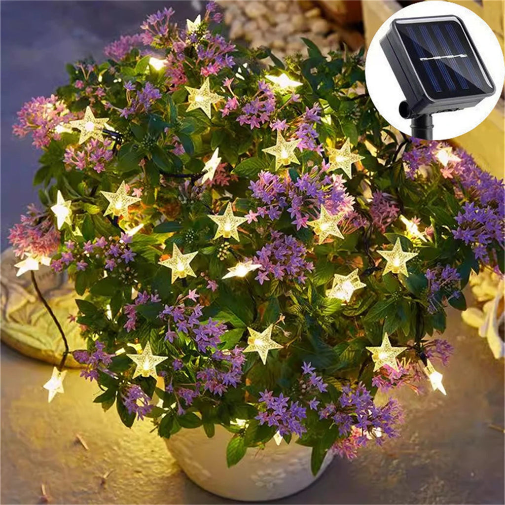 LED Solar Powered Fairy Lights Outdoor Solar Star String Lights For Christmas Patio Garden Yard Porch Wedding Birthday Decor