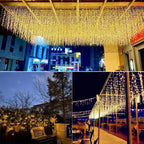 LED Icicle Fairy Lights Outdoor String Lights Christmas Garland For House New Year Garden Yard Party Wedding Terrace Decor
