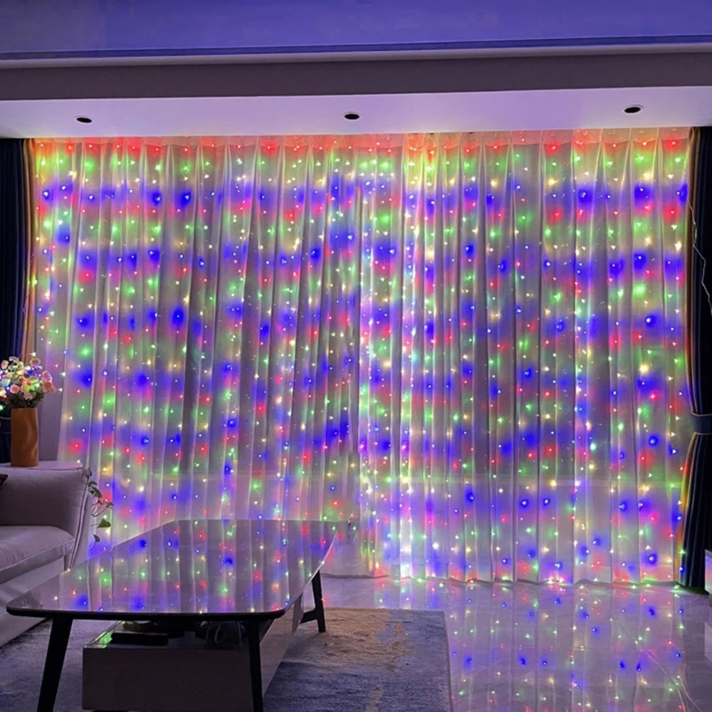 Remote Control Fairy Lights 3 4 6 Meters USB LED Curtain String Lights for Christmas Home Bedroom Decoration Festive Party
