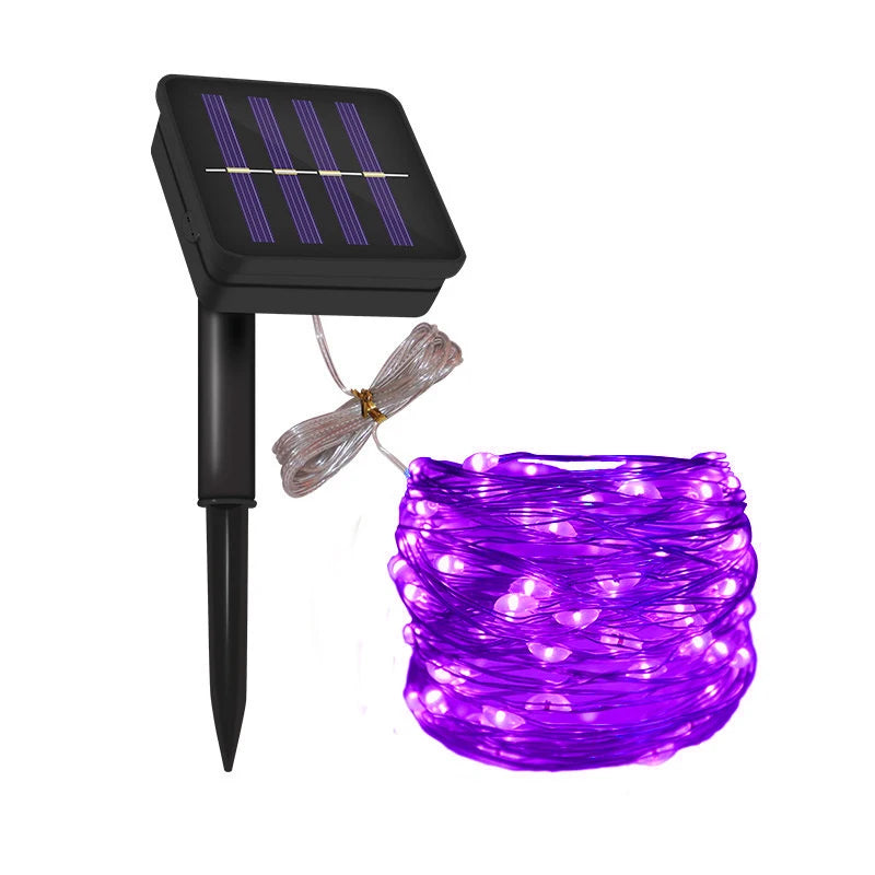 Fairy Lights Solar Garden Lights String Lights with 8 Modes Waterproof Wire Lights for Patio Yard Trees Christmas Party