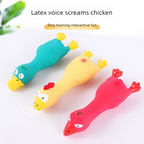 Bite Resistant Squeaky Dog Rubber Toy Latex Chew Toy in Animal Shapes for Puppy Sound Making Pet Supplies for Dogs