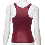 Solid Tank Top Women Edgy Clothes Y2k Accessories Sleeveless Ropa De Mujer Square Collar Camison Verano Korean Fashion Clothing