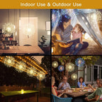 200 LED String Fairy Lights Hanging Starburst Lamp DIY Firework Christmas Garland Festival Decoration Remote Twinkle Lights
