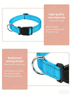 Reflective Pet Collar Adjustable Nylon Collar For Dogs Cats Anti Slip Anti Choke Pet Walking Collar Durable Pet Accessories