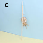 Cat Toy Cat Teaser Stick Handmade Cotton And Linen Woven Wooden Pole Cat Teaser Stick Cute Simulation Mouse Cat Interactive Toy