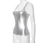 Solid Tank Top Women Edgy Clothes Y2k Accessories Sleeveless Ropa De Mujer Square Collar Camison Verano Korean Fashion Clothing