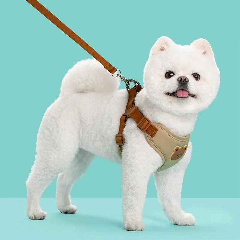 Pet Dog Harness Leash Set Small Medium Dog Cat Vest Breathable Puppy Chest Strap French Bulldog Chihuahua Harness Pet Supplies