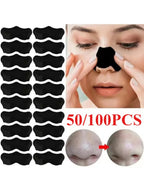 100/50PCS Unisex Blackhead Remove Mask Nasal Strips Shrink Cleansing Pore Nose Black Head Remove Stickers Skin Care Mask Patch
