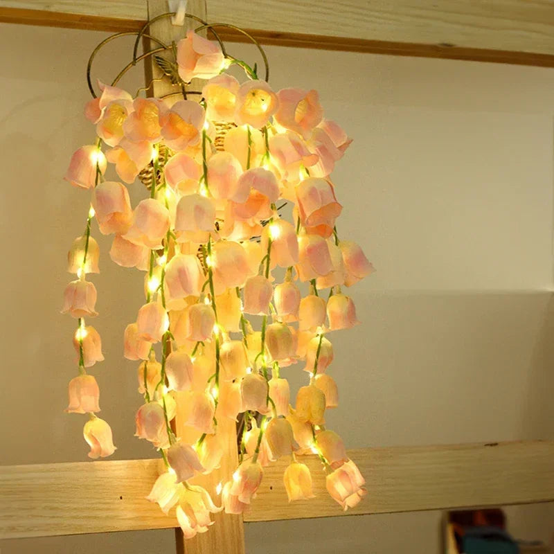 LED Fairy String Lights Lily of The Valley Flowers Light for Wedding Party Bedroom Backdrop Wall Holiday Christmas Decor