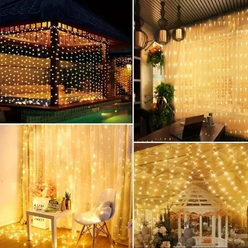 Remote Control Fairy Lights 3 4 6 Meters USB LED Curtain String Lights for Christmas Home Bedroom Decoration Festive Party