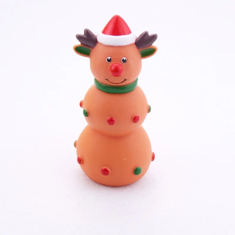 Bite Resistant Squeaky Dog Rubber Toy Latex Chew Toy in Animal Shapes for Puppy Sound Making Pet Supplies for Dogs
