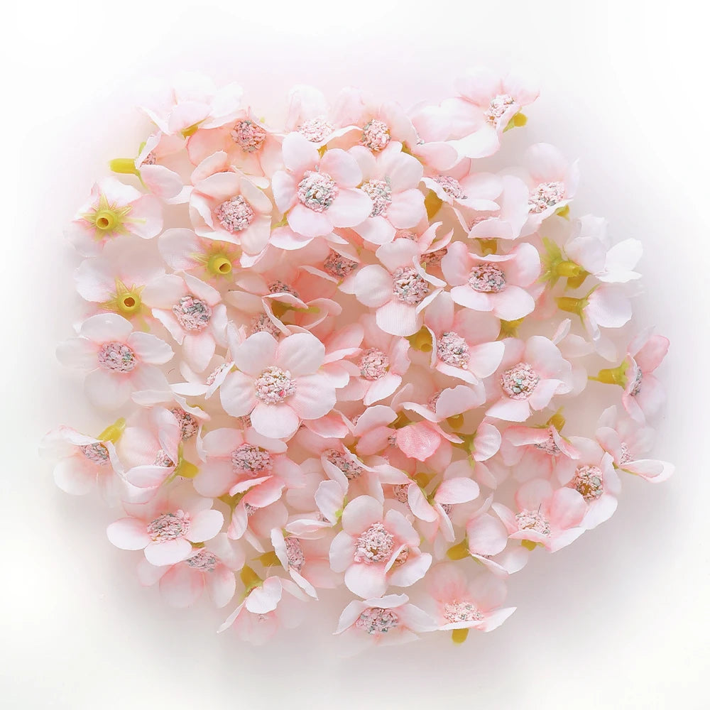 50PCs Mini Artificial Rose Flowers Heads Silk Fake Flowers for Home Dceor Wedding Decoration Craft Wreath Gifts Accessories