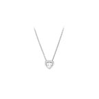 New heart-shaped necklace, sublime heart necklace, white copper silver plated necklace