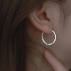 925 Sterling Silver Vintage Shinning Earrings for Women Trendy Earring Jewelry Prevent Allergy Party Accessories Gift