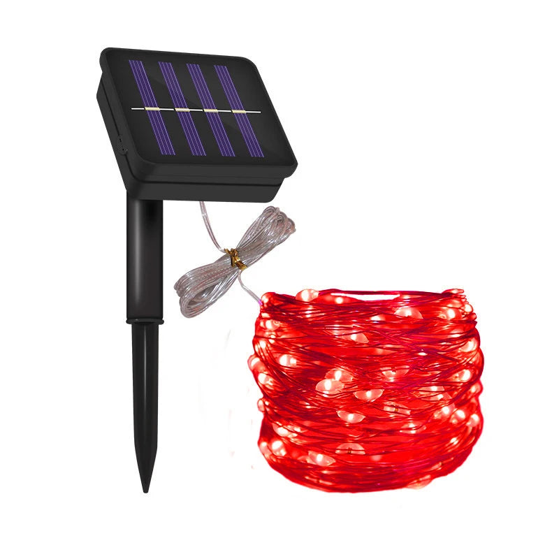 Fairy Lights Solar Garden Lights String Lights with 8 Modes Waterproof Wire Lights for Patio Yard Trees Christmas Party