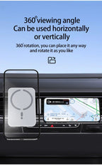 Magnetic Car Air Vent GPS Phone Holder Stand Wireless Charger For Magsafe iPhone 17 16 15 14 13 12 Pro Max Cellphone Bracket