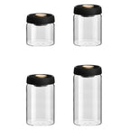 Manual Vacuum Sealed Coffee Jar High Borosilicate Glass Moisture Proof Tea Storage Container for Kitchen Coffee