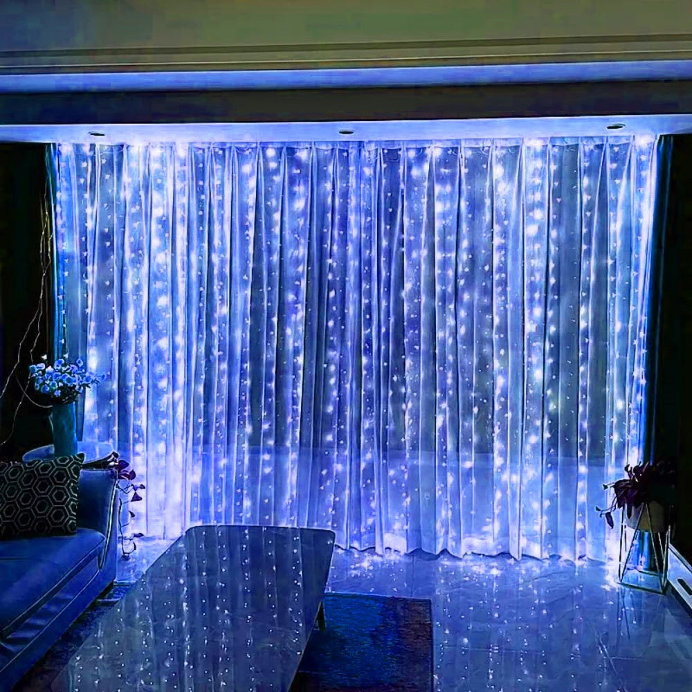 Remote Control Fairy Lights 3 4 6 Meters USB LED Curtain String Lights for Christmas Home Bedroom Decoration Festive Party