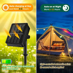 Solar String Fairy Lights Outdoor Waterproof 8 Modes Twinkle Rope Strip Light Garland Lamp for Patio Garden Lawn Tree Yard Fence