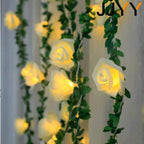 JJYY 1.5M/3M/6M Rose Fairy String Lights,Rose Flower Indoor Fairy Lights Valentine's Day Wedding Decorations, Battery Powered