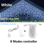 LED Icicle Fairy Lights Outdoor String Lights Christmas Garland For House New Year Garden Yard Party Wedding Terrace Decor