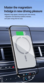 Magnetic Car Air Vent GPS Phone Holder Stand Wireless Charger For Magsafe iPhone 17 16 15 14 13 12 Pro Max Cellphone Bracket