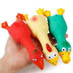 Bite Resistant Squeaky Dog Rubber Toy Latex Chew Toy in Animal Shapes for Puppy Sound Making Pet Supplies for Dogs