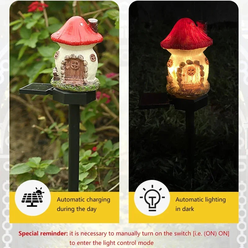 Solar Powered Fairy House Lawn Lamp Solar Led Light Outdoor Garden Decoration Lamp Waterproof Solar Lights