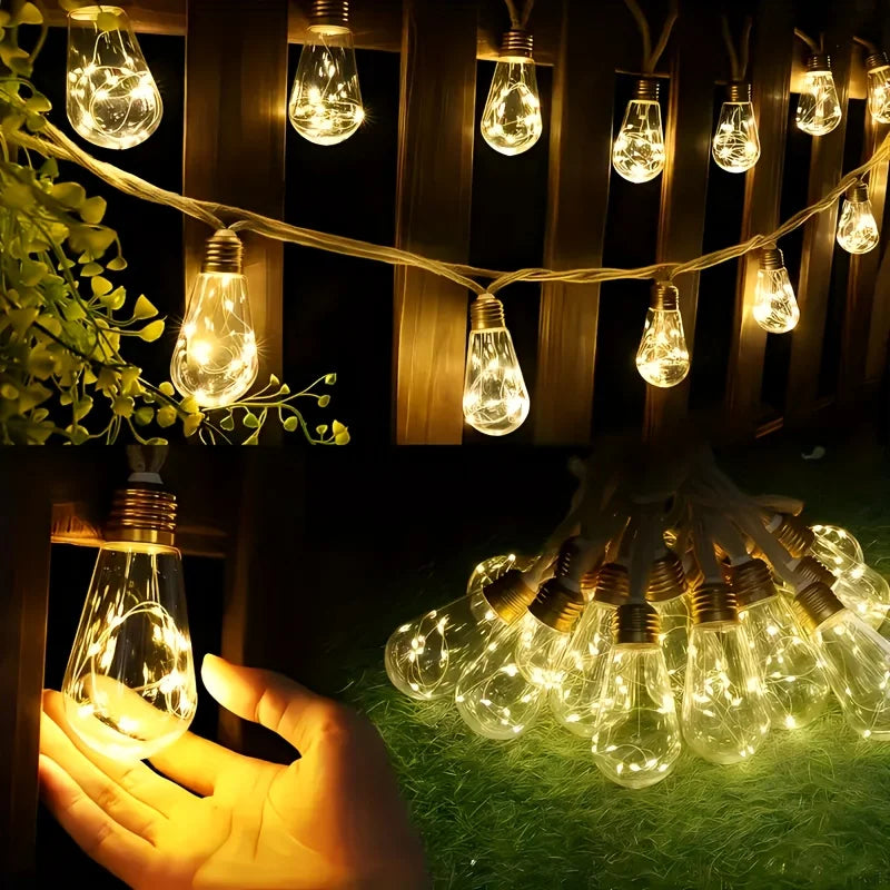 New Arrival! Solar Fairy Lights with 25/15/10 Unbreakable Clear Bulbs - IP44 Waterproof & 8 Modes for Outdoor Bliss!